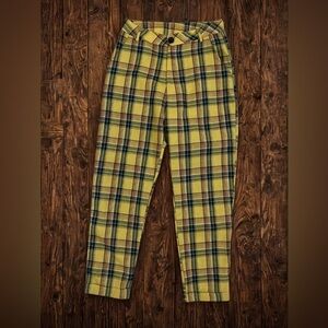 Plaid Tailored Womens Pants